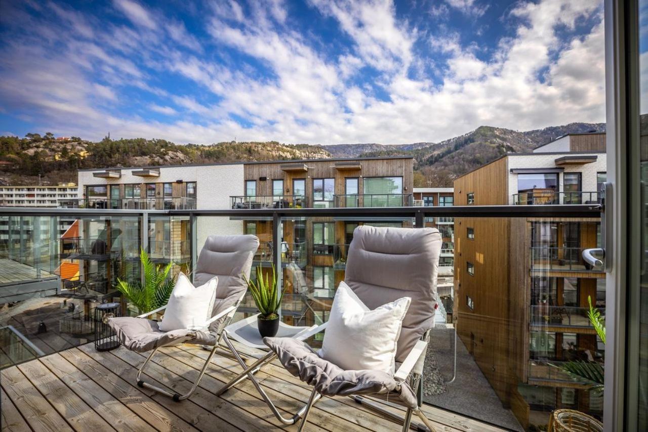 New Penthouse Apartment With Sea View In Bergen Centrum Extérieur photo